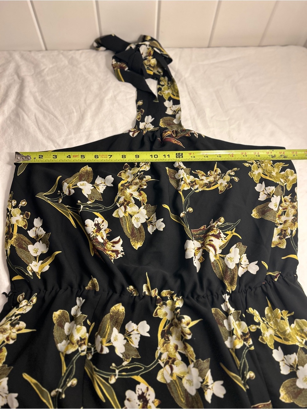 New York and Company XXL maxi Dress Black strapless Halter Floral Print NY&CO - Picture 8 of 16